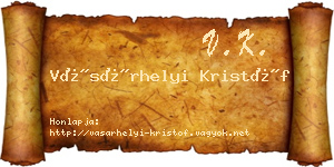Vásárhelyi Kristóf névjegykártya
